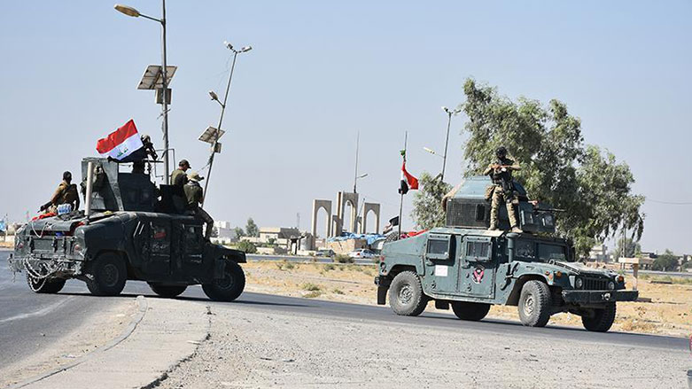 نیروهای پلیس عراق در حین انجام وظیفه