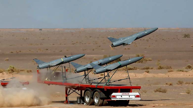 A drone is launched during military drills in this photo released by the Iranian army on Aug. 25, 2022. (Photo: Iranian army/AP)