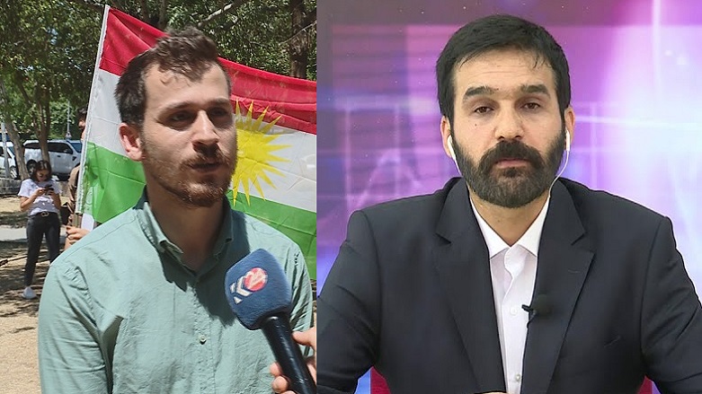 Kurdistan National Youth (CNK) members Jiyan Timurtaş and Şerzan Kiliçaslan were released on Tuesday (Photo: Kurdistan 24)