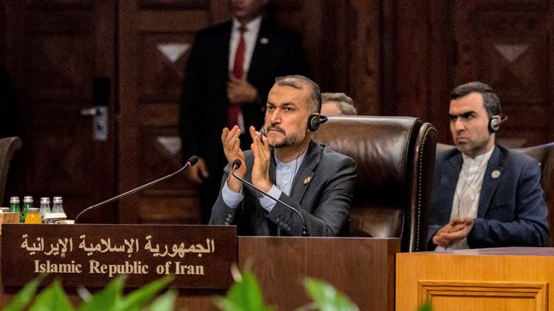 Iran's Foreign Minister Hossein Amir-Abdollahian (L) attending the "Baghdad Conference for Cooperation and Partnership" in Sweimeh by the Dead Sea shore in central-west Jordan, Dec. 20, 2022. (Photo: Jordanian Royal Palace/AFP)