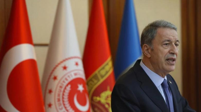 Turkey's Defense Minister Hulusi Akar speaks to a group of reporters in Ankara, Turkey, May 21, 2019. (Photo: AP)