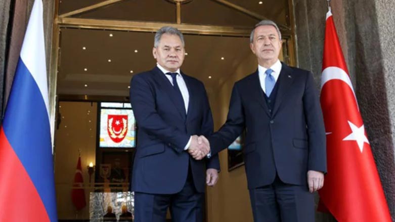 The defence ministers of Russia, Turkey and Syria met in Moscow on Wednesday, the first such talks since war broke out in Syria (Photo: AP)