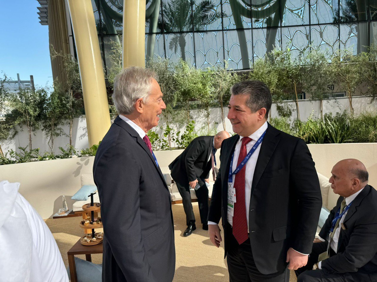 Kurdistan Region Prime Minister Masrour Barzani (right) meeting with Tony Blair, Former Prime Minister of the United Kingdom, Dec. 1, 2023. (Photo: KRG)