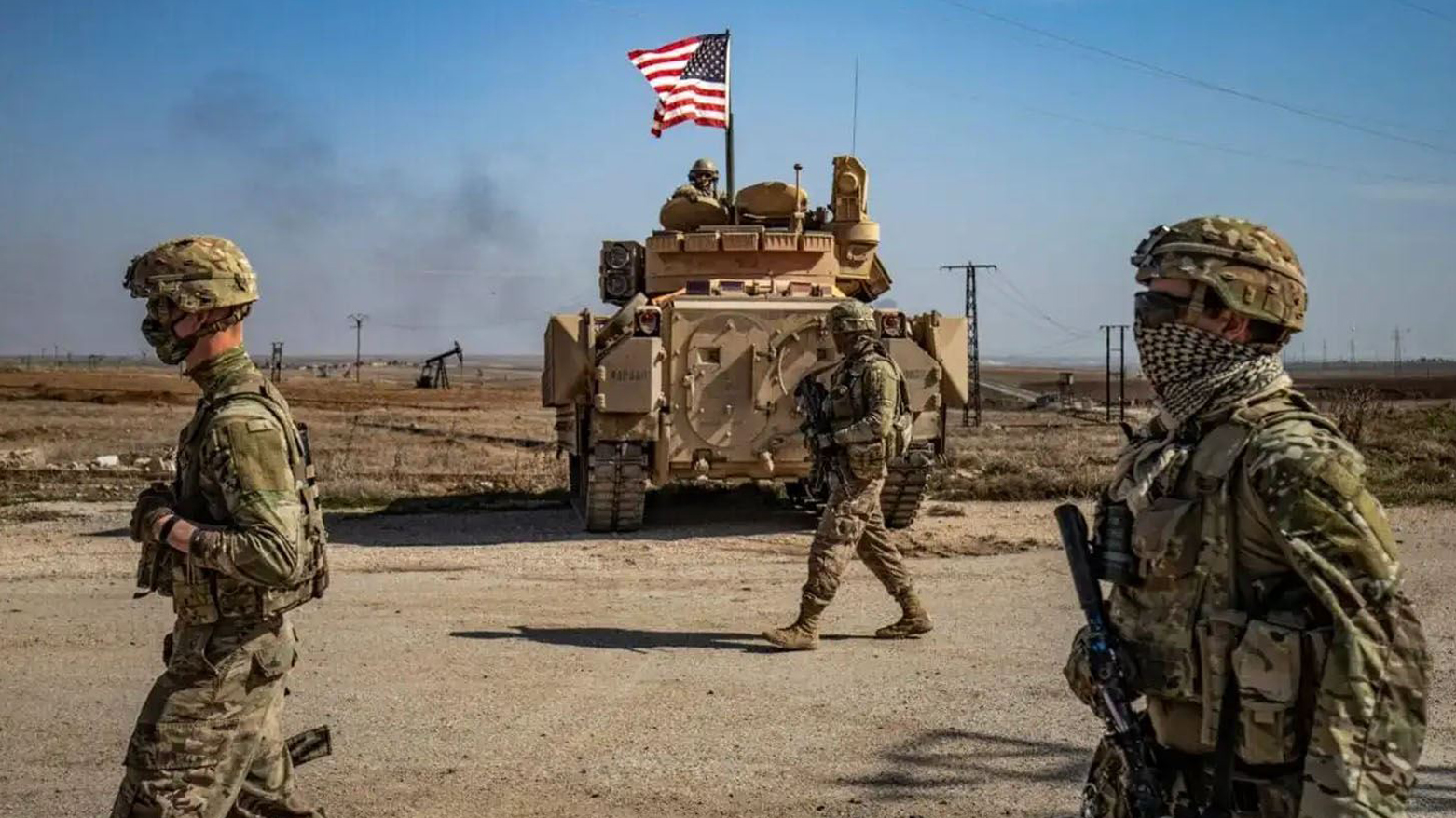 سربازان آمریکایی در روژآوا (کوردستان سوریە)