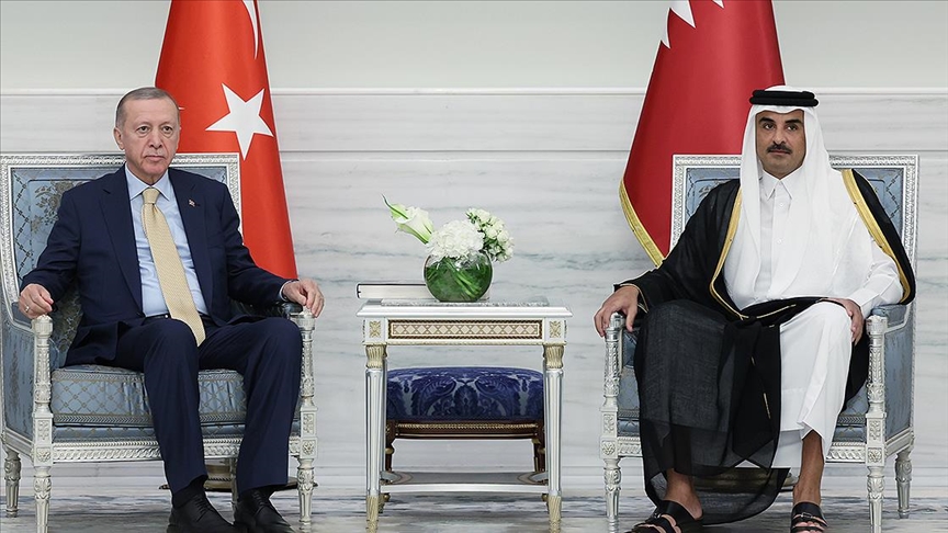 Türkiye Cumhurbaşkanı Erdoğan ile Katar Emiri Al Sani