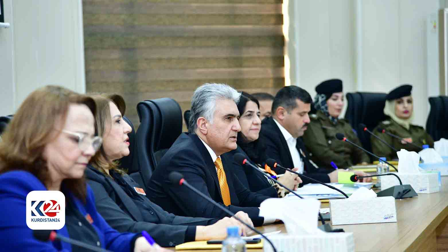 ریبر احمد، وزیر امور داخلی اقلیم کوردستان در دیدار با شورای عالی زنان و نهادهای مدنی