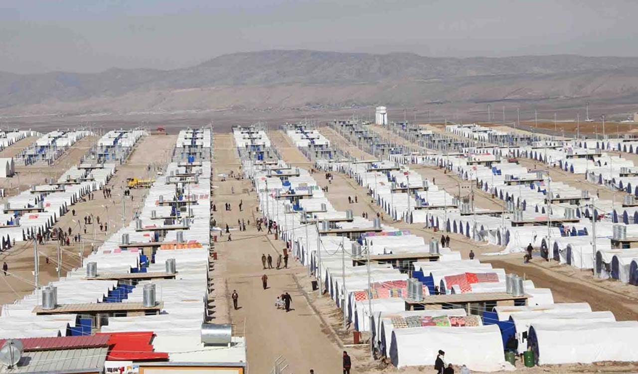 یکی از اردوگاه‌های پناهندگان در اقلیم کوردستان