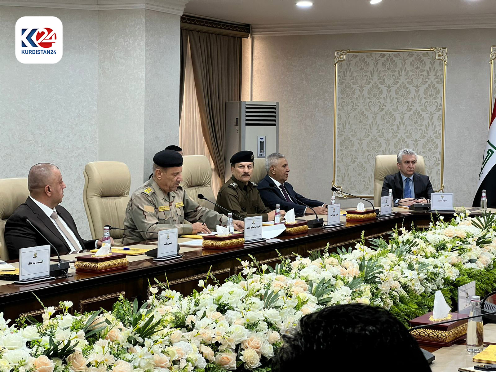 لیژنەی باڵای ئەمنی هەڵبژاردنی ئەنجوومەنی پارێزگاکان عێراق لەگەڵ وەزیری ناوخۆی هەرێمی کوردستان لە کۆبوونەوەکەدایە (وێنە: رێناس عەلی - کوردستان24)