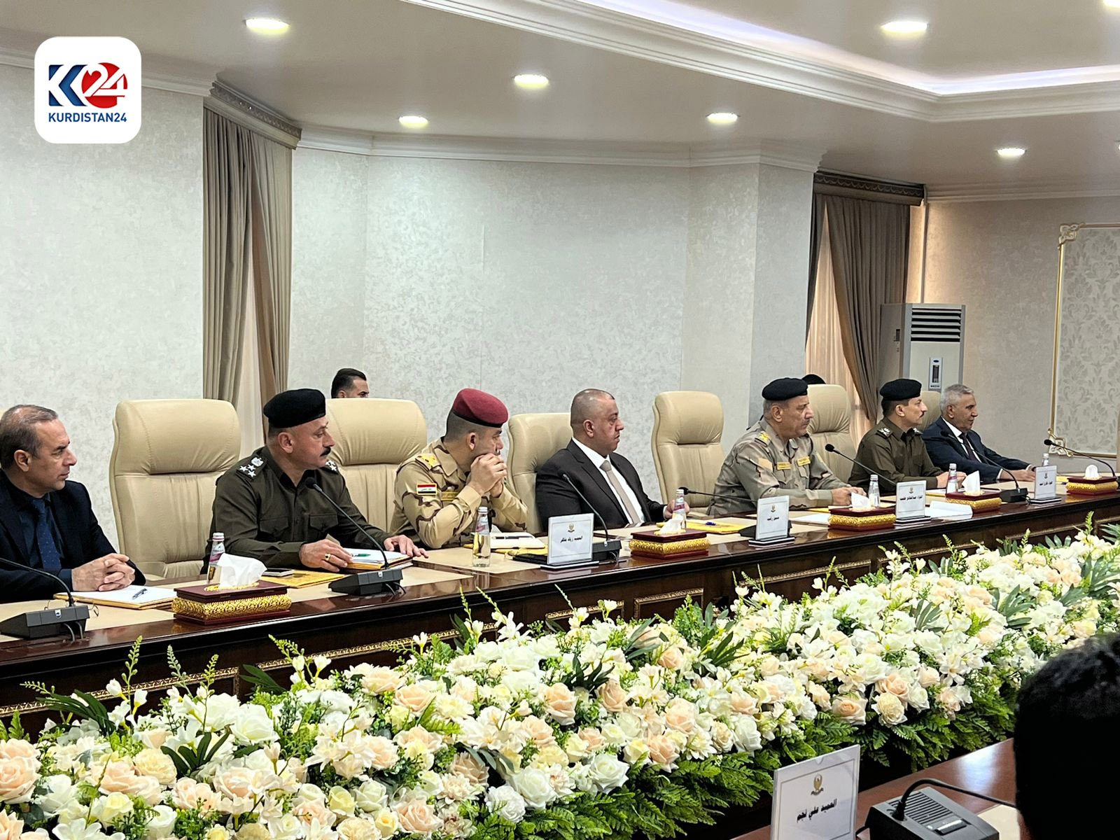 لیژنەی باڵای ئەمنی هەڵبژاردنی ئەنجوومەنی پارێزگاکان عێراق لەگەڵ وەزیری ناوخۆی هەرێمی کوردستان لە کۆبوونەوەکەدایە (وێنە: رێناس عەلی - کوردستان24)