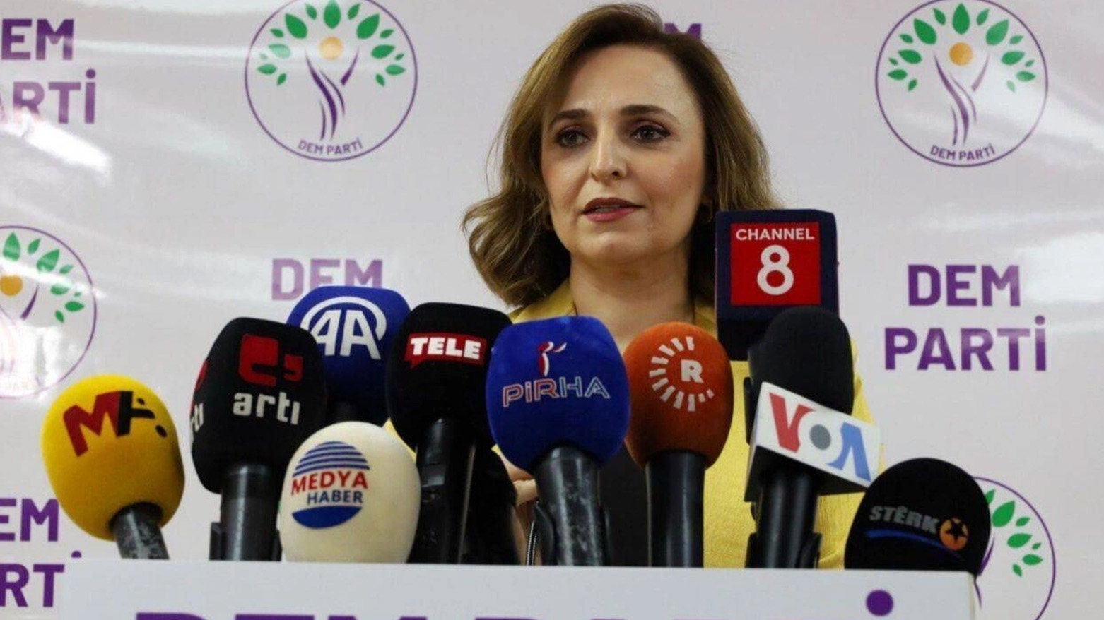 The spokesperson for the party, Ayşegül Doğan. (Photo: Kurdistan 24)