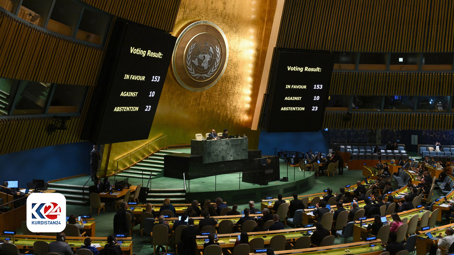 در مجمع عمومی سازمان ملل ١٥٣ کشور به آتش‌بس در غزه رای دادند - عکس:خبرگزاری فرانسه