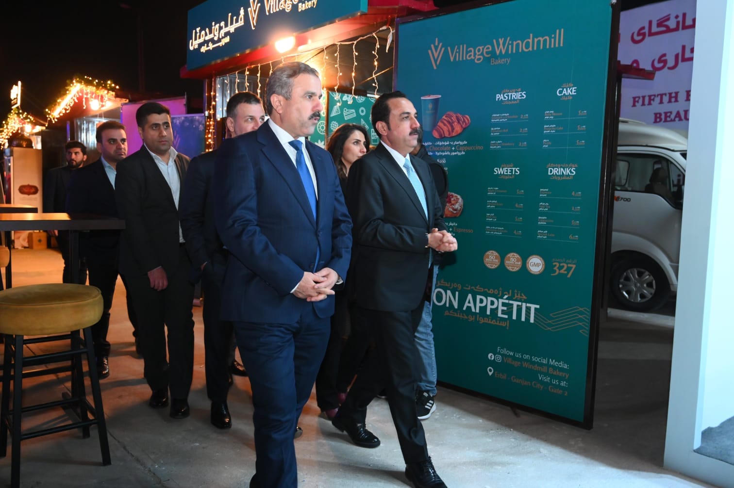 Erbil governor, KRG officials visit the newly inaugurated Christmas Festival in Erbil, Dec. 12, 2023. (Photo: Erbil Governorate)