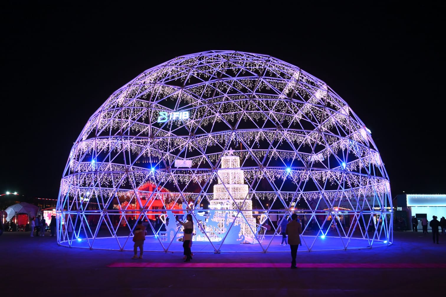 A dome is set at the Erbil International Fair ground in Erbil, Dec. 13, 2023. (Photo: Erbil Governorate)