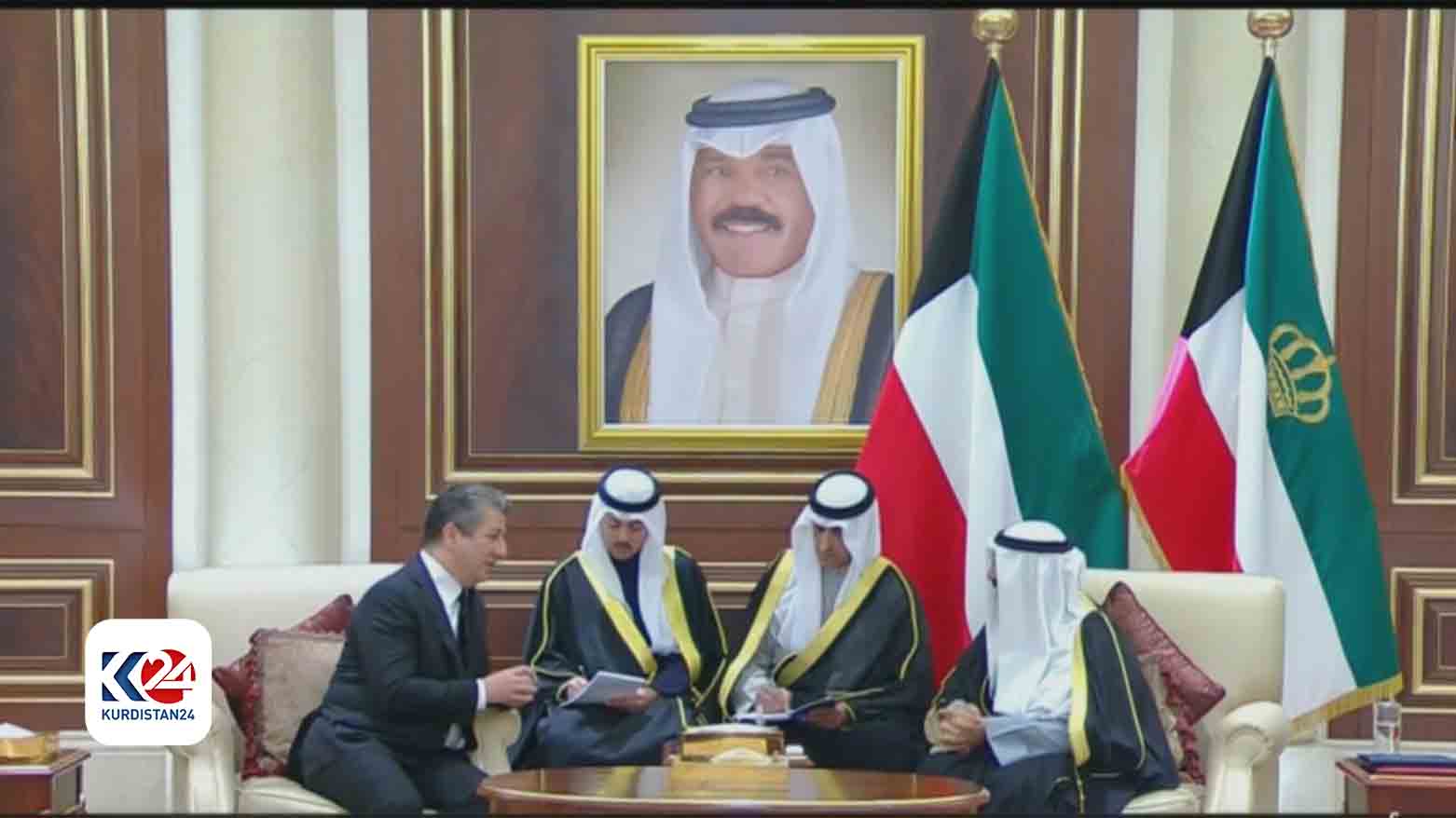 مسرور بارزانی، نخست وزیر اقلیم کوردستان در مراسم سوگواری امیر کویت