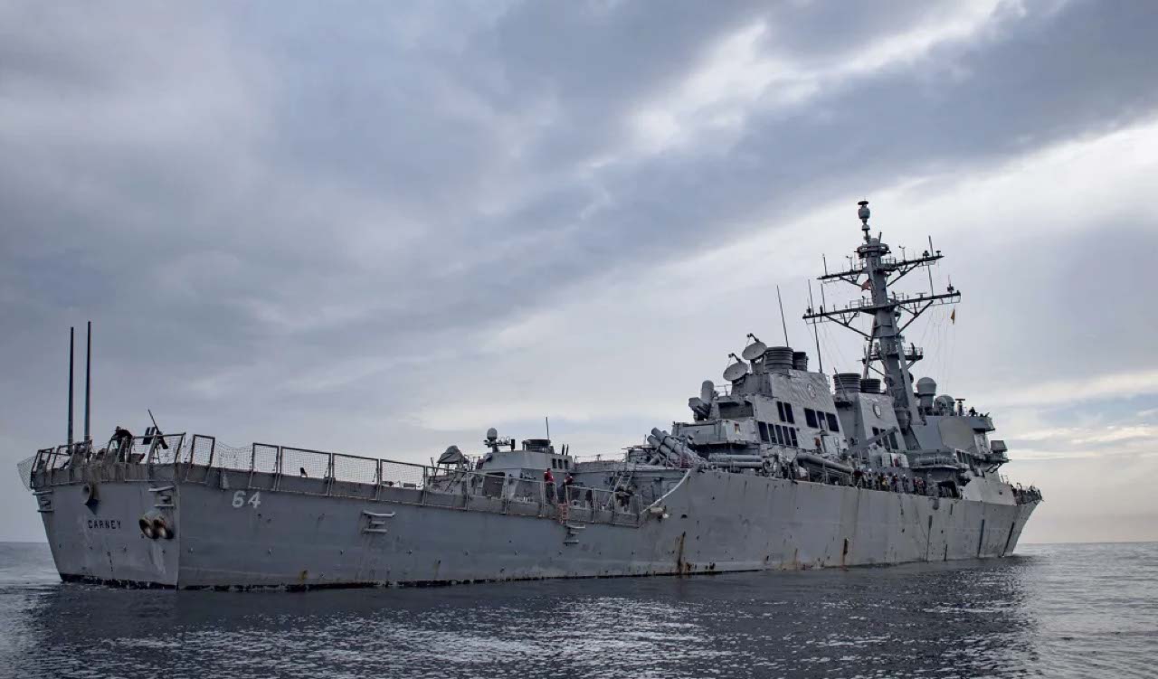 The USS Carney in the Mediterranean Sea in October 2018 (Photo: Ryan U. Kledzik/US Navy/File)