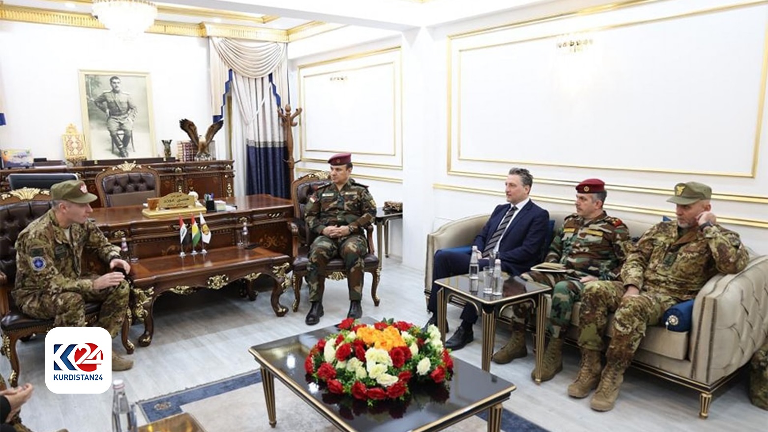 نشست فرماندهان وزارت امور پیشمرگ اقلیم کوردستان و فرمانده ناتو در عراق