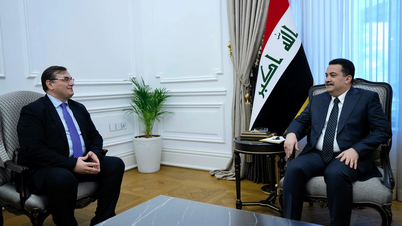 Iraqi Prime Minister Mohammed Shia' al-Sudani on Tuesday met with Dr. Andrea Nasi, the Head of the Austrian Embassy in Baghdad, Dec. 19. 2023 (Photo: Iraqi PM office)