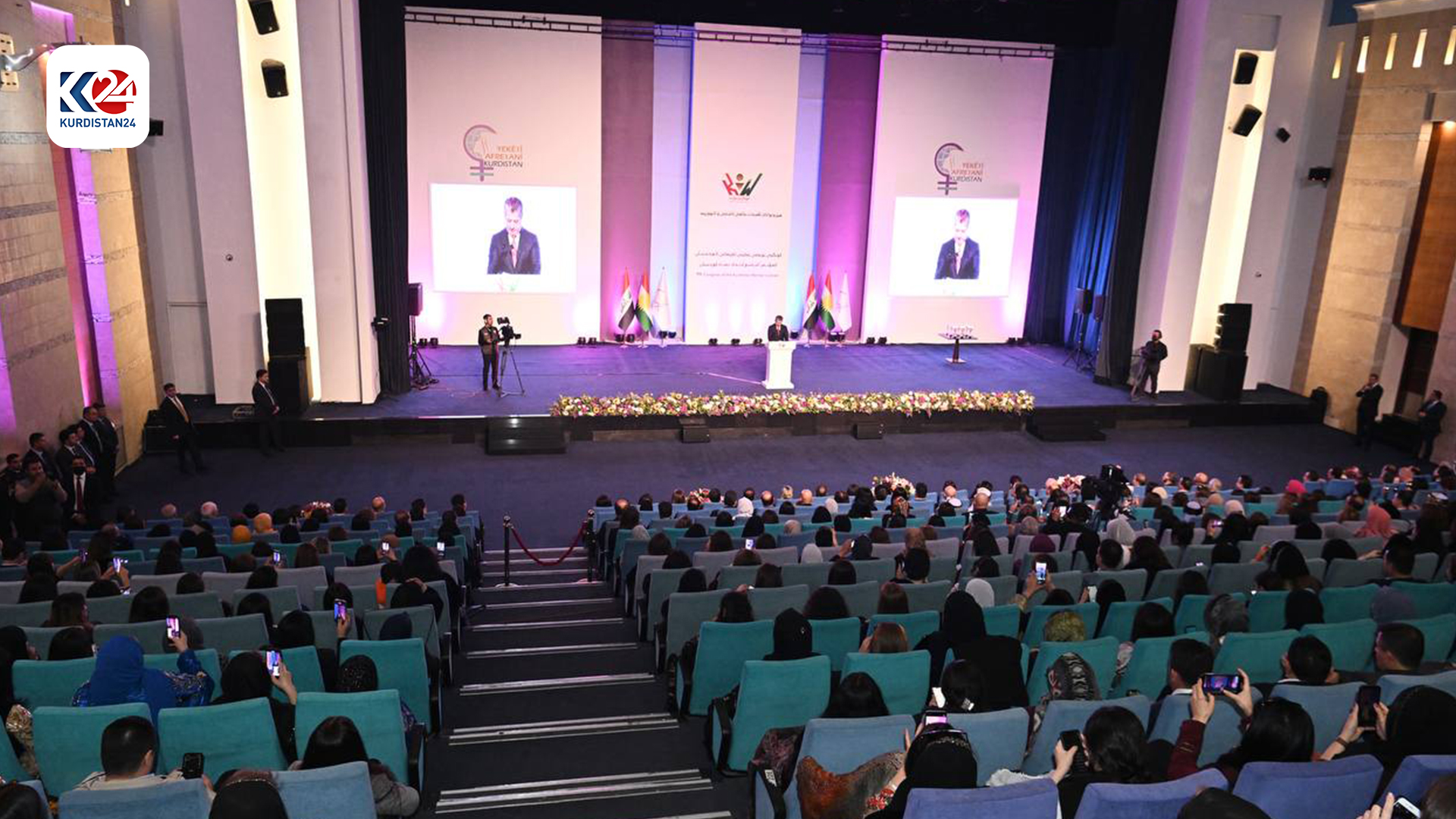 بەشداریی سەرۆکوەزیران مەسرور بارزانی لە نۆیەمین کۆنگرەی یەکێتیی ئافرەتانی کوردستان