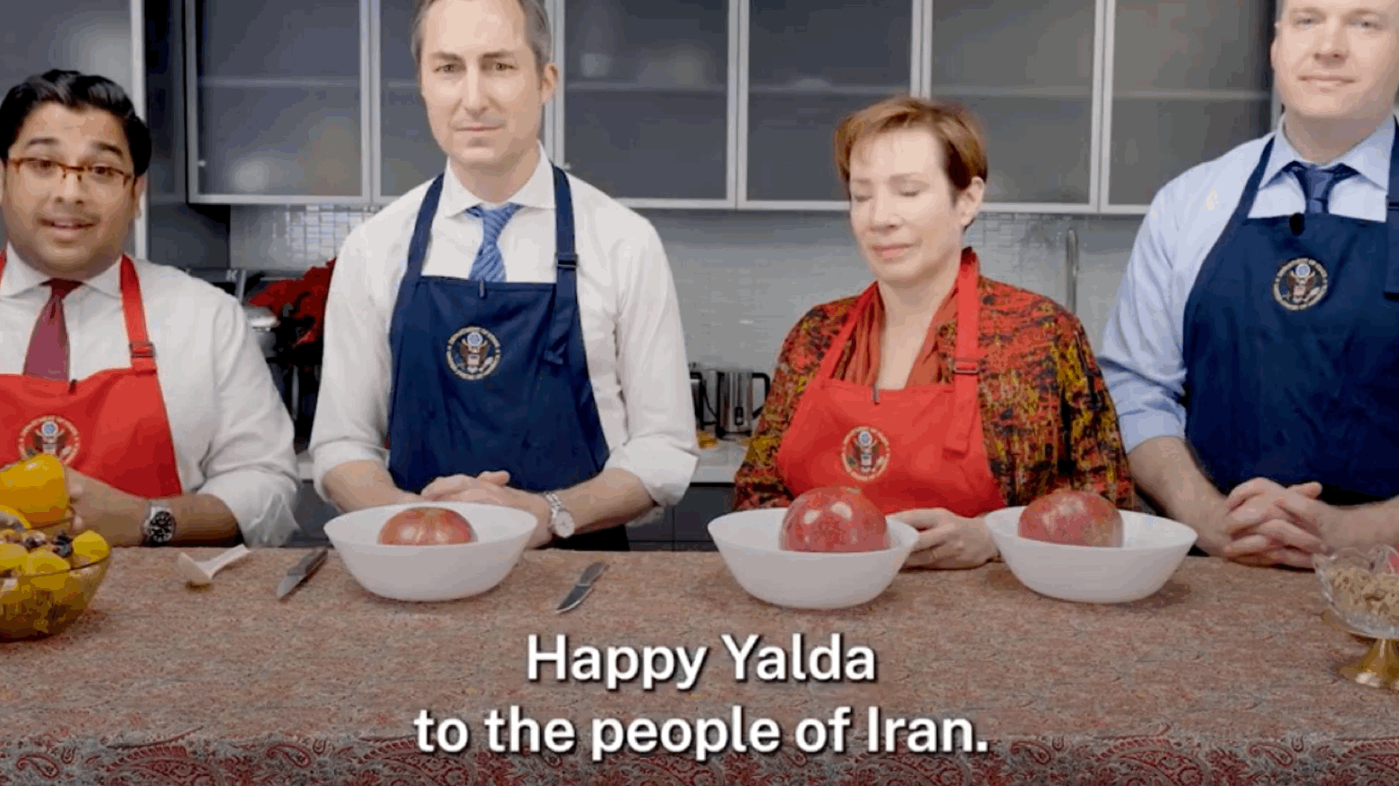 State Dept officials celebrating Yalda (Photo: Screengrab/U.S. State Department)