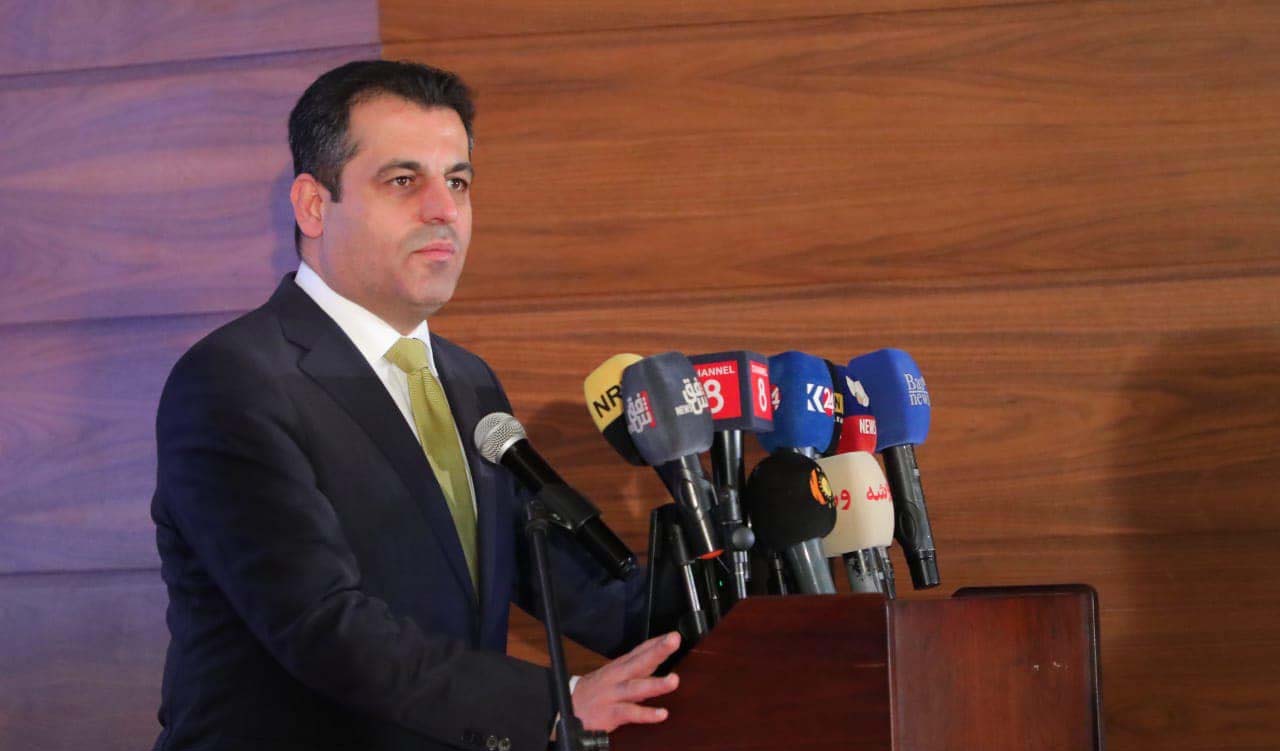 KRG Minister of Health Saman Barzinji speaking at a conference on obesity in Erbil, Dec. 23, 2023. (Photo: Erbil Governorate)
