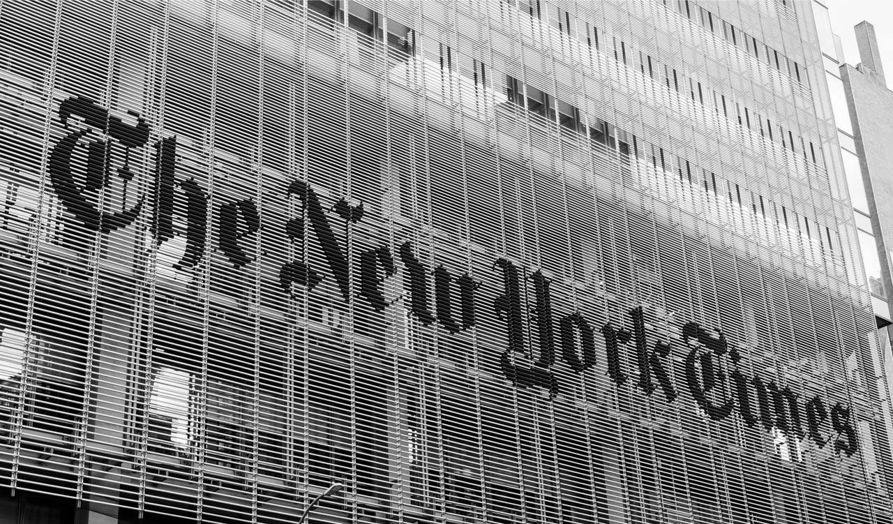 The exterior of New York Times building. (Photo: Sasha Maslov/The New York Times)