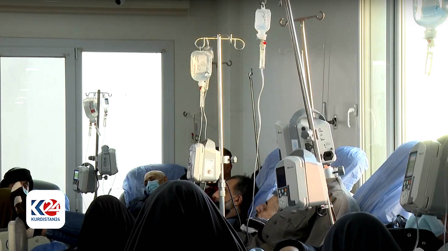 Cancer patients at the oncology treatment center at Hiwa Hospital. (Photo: Kurdistan24)