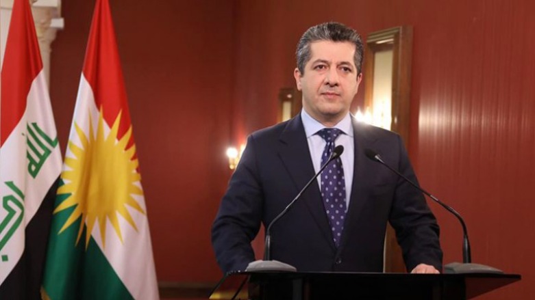 KRG Prime Minister Masrour Barzani speaks during a televised speech. (Photo: KRG)