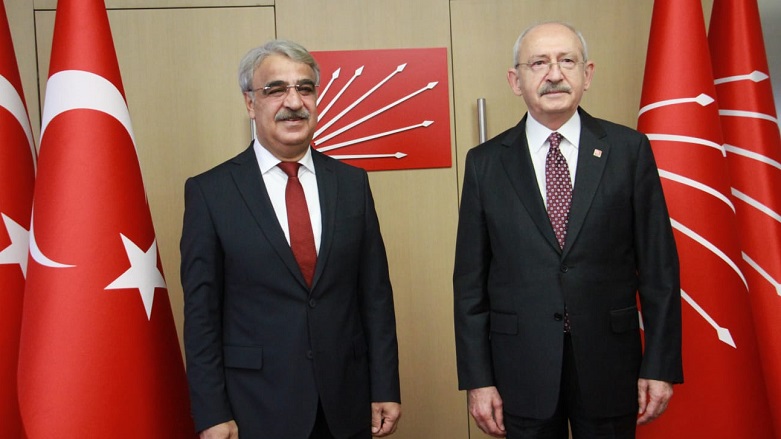 Hevserokê HDPê Mithat Sancar û Serokê Giştî yê CHPê Kemal Kiliçdaroglu