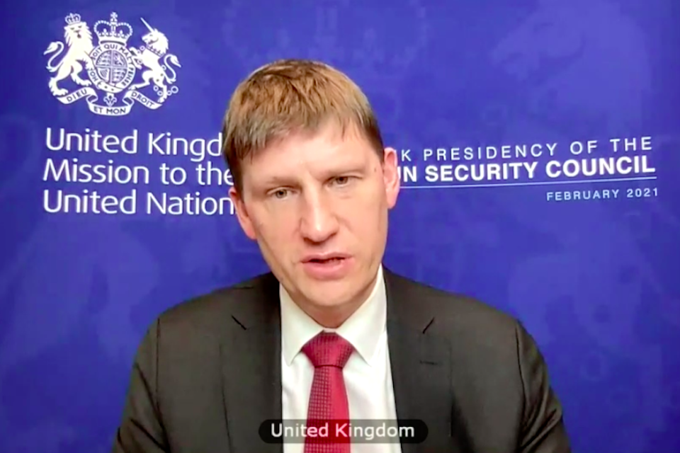 UK Ambassador Jonathan Allen on Wednesday warned the UN Security Council for the continued ISIS threat (Photo: UK government)