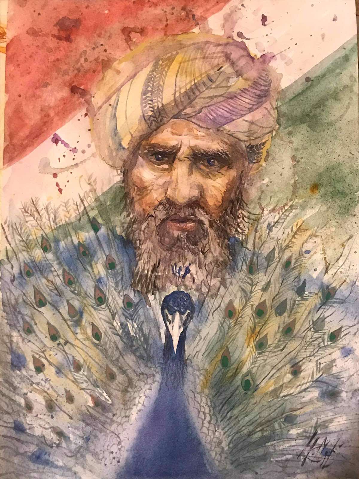 تابلۆی پیاوێكی كورد