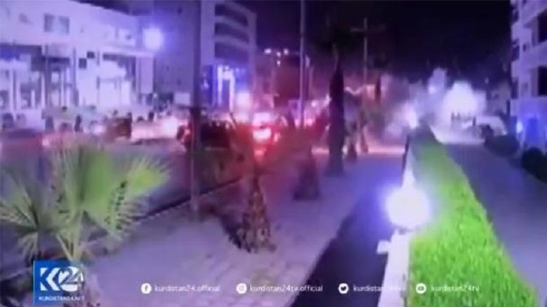 The moment a rocket hit busy Bakhtyari Street, 2km south of Erbil International Airport