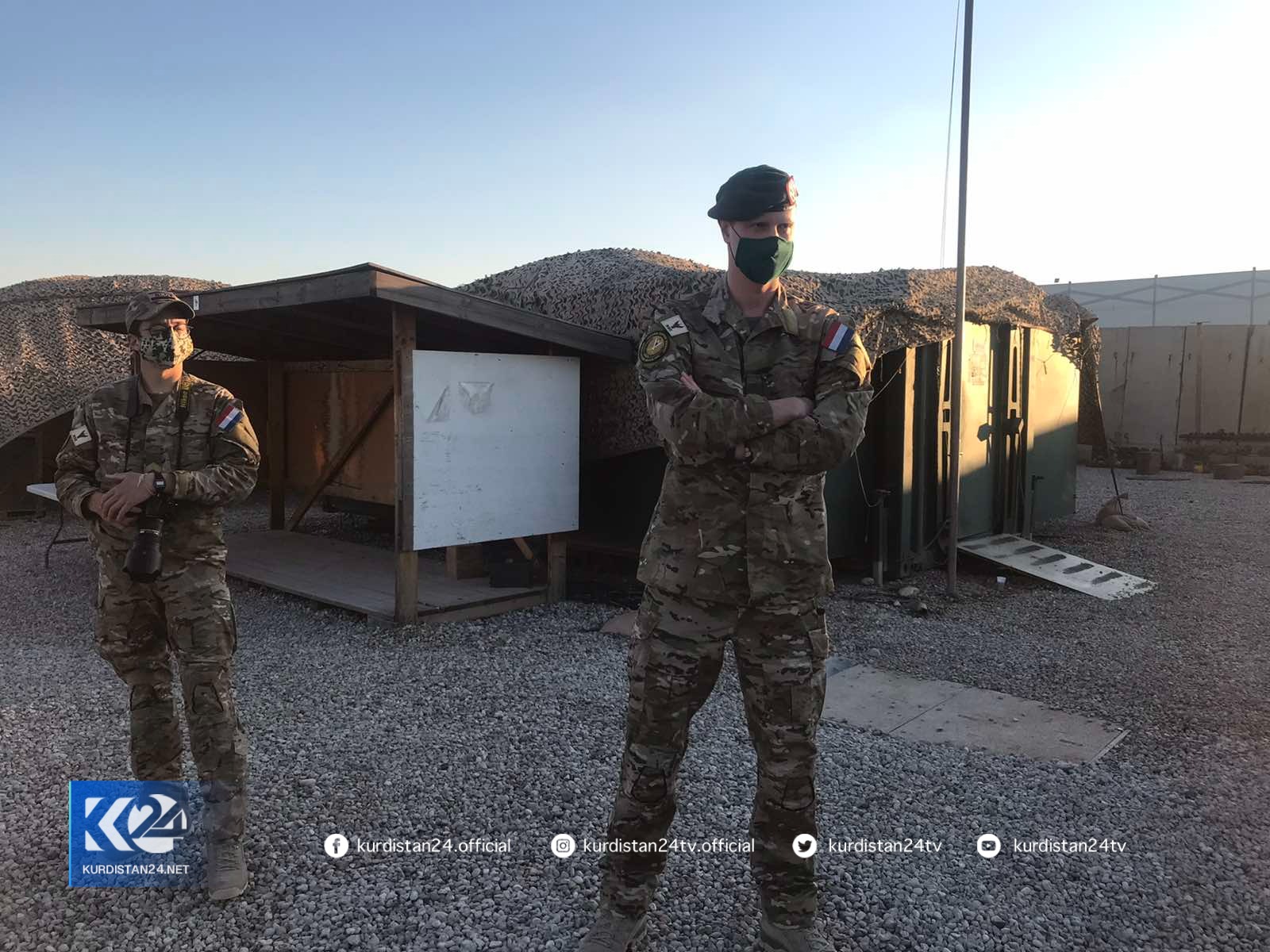 Around 150 Dutch army troops protect the military base at the Erbil International Airport (Photo: Hoshmend Sadiq/Kurdistan 24)