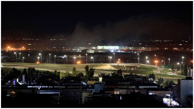 Smoke rises from the Kurdistan Region capital of Erbil following a rocket attack on Feb. 15, 2021. (Photo: Reuters/Thaier al-Sudani)