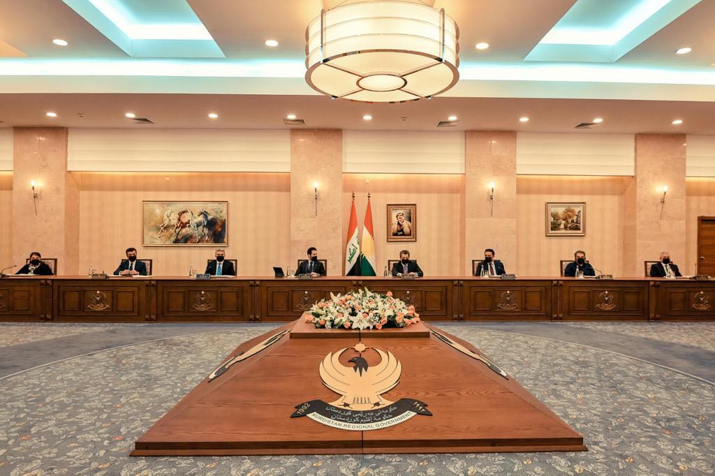 KRG Council of Ministers during a meeting, Feb. 24, 2021. (Photo: KRG)