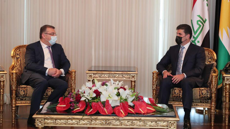 نچیروان بارزانی، رئیس اقلیم کوردستان و آرتاک آپیتونیان، معاون وزیر امور خارجه ارمنستان