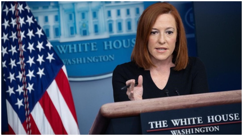 White House Spokesperson Jen Psaki speaks to reporters in Washington. (Photo: AFP/Saul Loeb)