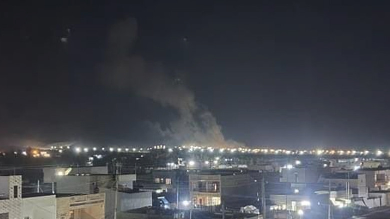 Plumes of smoke rise in the targeted areas. (Photo: social media)
