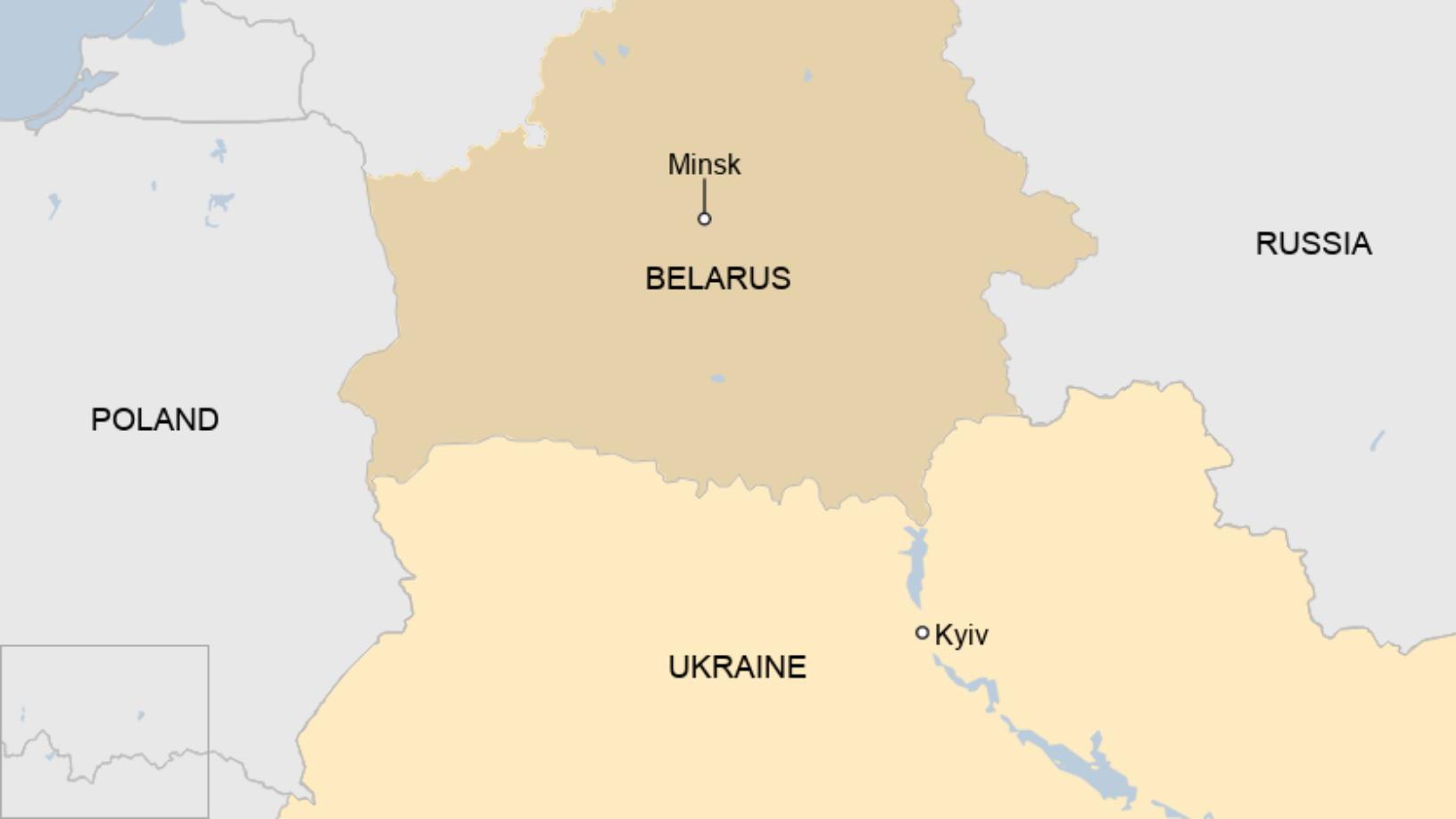 The Belarus-Ukraine border. (Graphic: BBC)