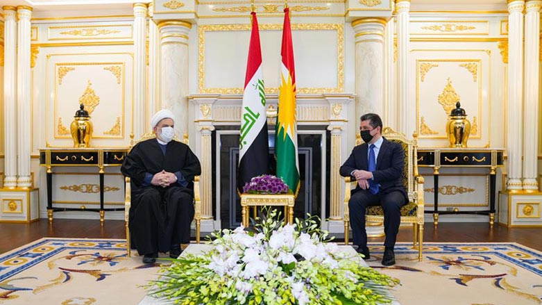 مسرور بارزاني خلال لقائه همام حمودي