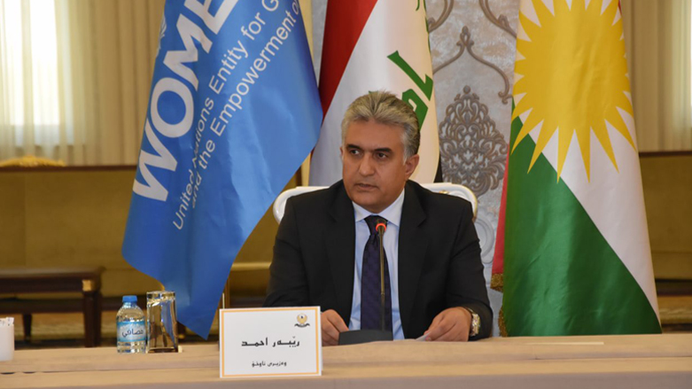 Interior Minister Rebar Ahmed speaks during a conference on women's rights, Sept. 13, 2021. (Photo: Rêber Ahmed/Twitter)