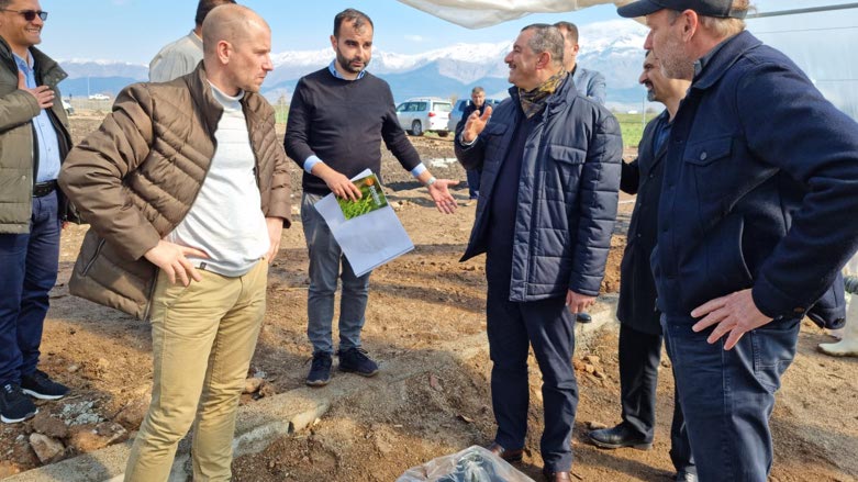 Hans Akerboom, the Consul General of the Netherlands in Erbil, visited the opening of the Dutch Agri City in the Sulaimani Governorate (Photo: Wladimir van Wilgenburg/Kurdistan24).