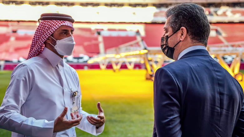 مسرور بارزاني يطلع على استاد البيت في الخور القطرية