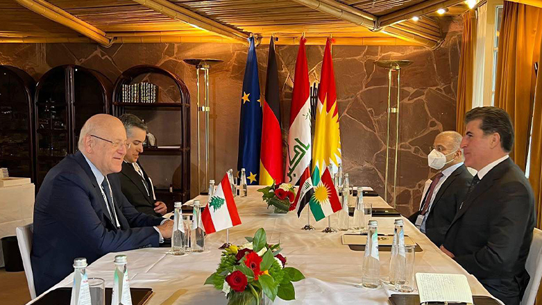 Kürdistan Bölgesi Başkanı Neçirvan Barzani ve Lübnan Başbakanı Necib Mikati