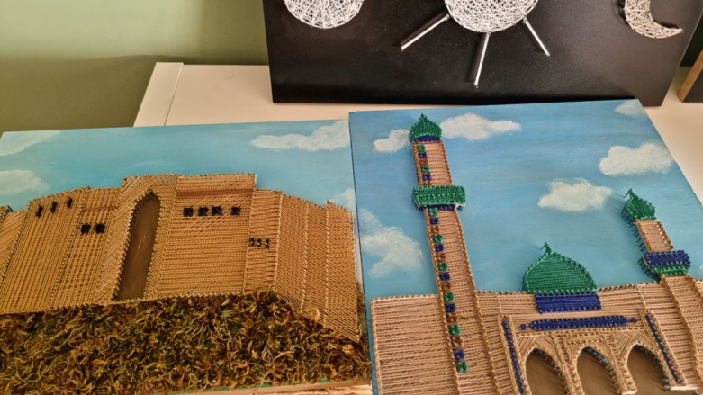 Tofiq’s art also features Erbil’s ancient citadel (Photo: Wladimir van Wilgenburg/Kurdistan 24).