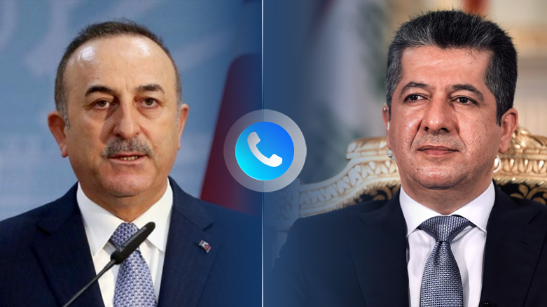 تماس تلفنی نخست وزیر اقلیم کوردستان با وزیر امور خارجه ترکیه