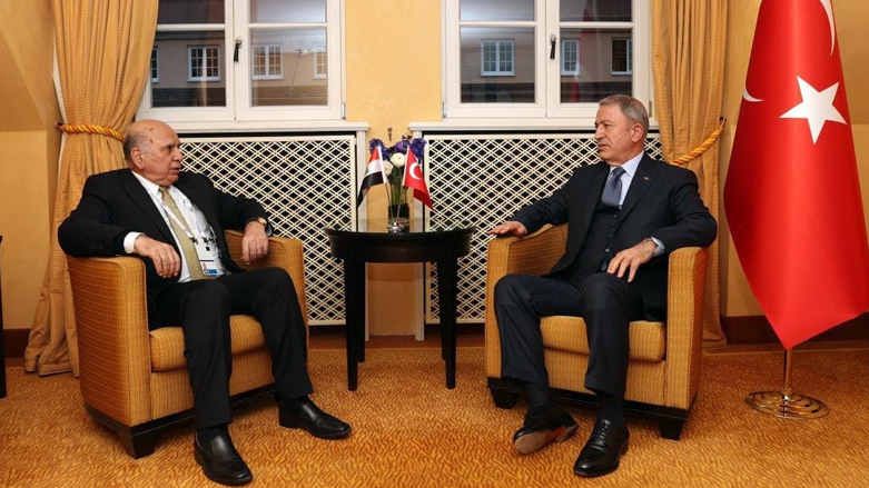 وزير الدفاع التركي مع وزير الخارجية العراقي - صورة: الخارجية العراقية