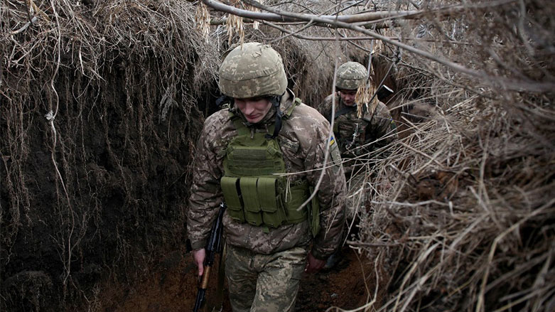 Donetsk bölgesinde bulunan Ukrayna askerleri (Foto: AFP)