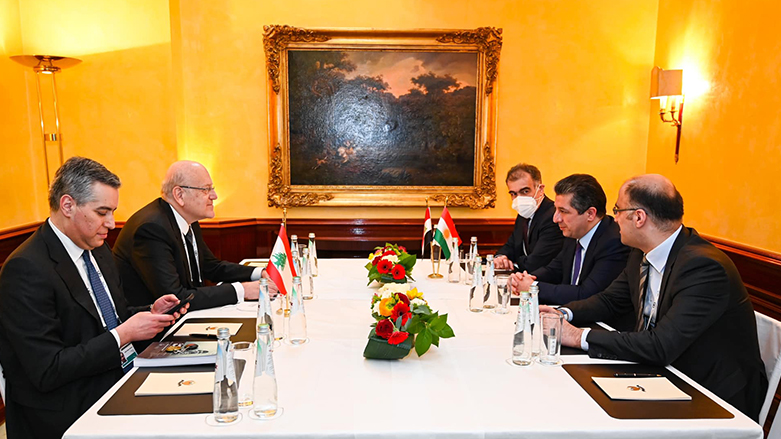 نخست‌وزیر اقلیم کوردستان در دیدار با نجیب میقاتی، نخست‌وزیر لبنان