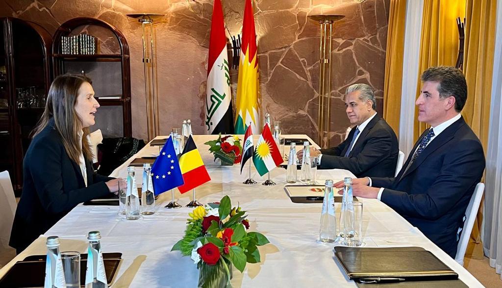 كۆبوونه‌وه‌ی نێچيرڤان بارزانى له‌گه‌ڵ جێگرى سه‌رۆك وه‌زيران و وه‌زيرى ده‌ره‌وه‌ى به‌لژيكا 