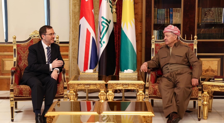 پرزیدنت مسعود بارزانی و مایک برایسون ریچاردسون، سفیر انگلستان در عراق